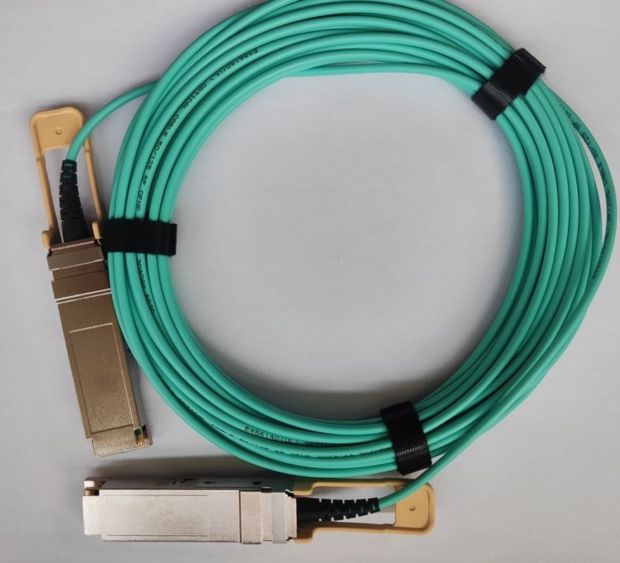 200G QSFP56 کابل نوری فعال 26.56GBaud سرعت انتقال داده سازگار با OM3 / OM4 کانکتور نوع QSFP56 کانکتور