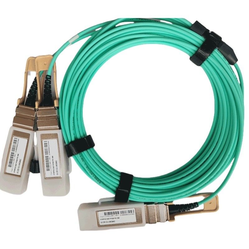 فرستنده نوری قابل وصل شدن گرم و کابل نوری فعال 200G QSFP56 تا 2x 100G QSFP56 با نوسازی PAM4