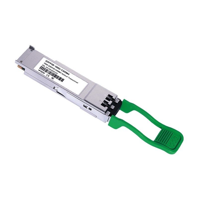 100G QSFP28 2km CWDM4 Fiber Optic Transceivers Ethernet شبکه برق ≤3.5W حداقل دریافت ≤3.5W محدوده 2km اصلی