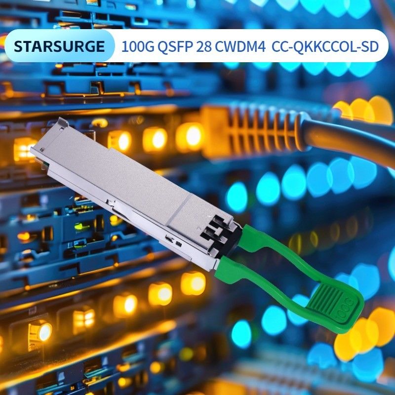 100G QSFP28 2km CWDM4 Fiber Optic Transceivers Ethernet شبکه برق ≤3.5W حداقل دریافت ≤3.5W محدوده 2km اصلی