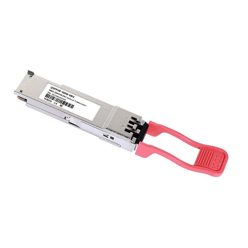 واحد 3.3V منبع برق 100GBase QSFP28 ER4 40KM تجهیزات فیبر نوری دوپلکس LC ماژول گیرنده نوری برای نیازهای شما