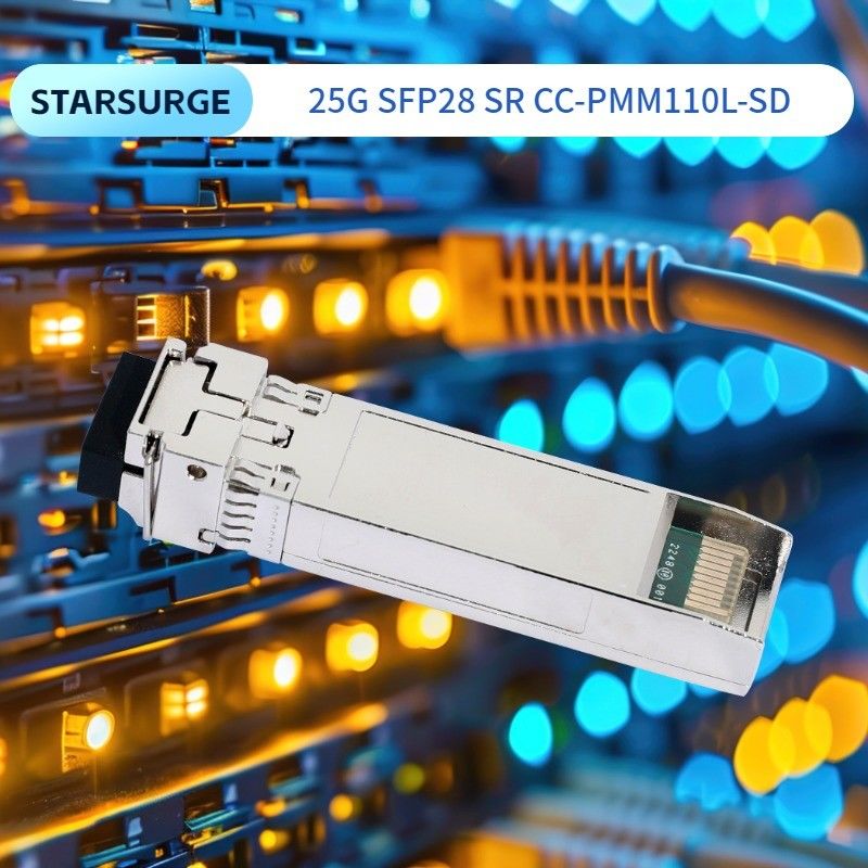 25G SFP28 SR ماژول گیرنده LC دوگانه منبع برق DC 3.3V سازگاری SFP28 MSA برای تجهیزات فیبر نوری
