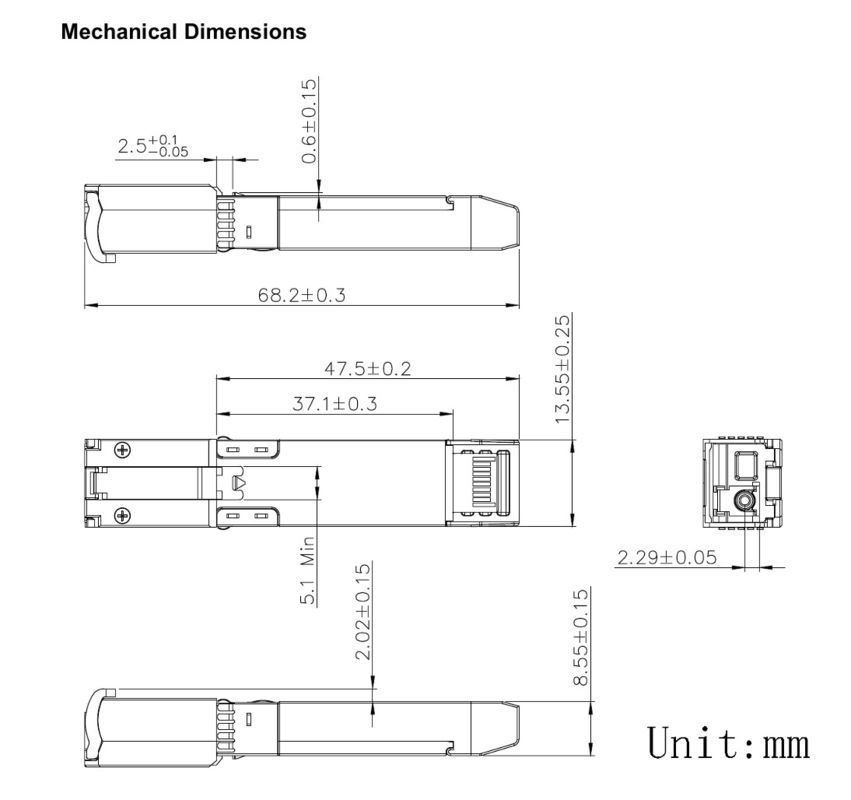 راه حل های شبکه ای بی سیم با ماژول گیرنده نوری دو طرفه SFP 10Gb / s و OTU2/OTU2e در حداکثر 80km