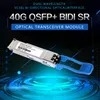 ماژول فرستنده و گیرنده فیبر نوری QSFP 40G SR BD 40G/100GB دو نرخ Bidi BDSR 850nm 100m کانکتور LC Duplex مالتی‌مد QSFP 40G SR