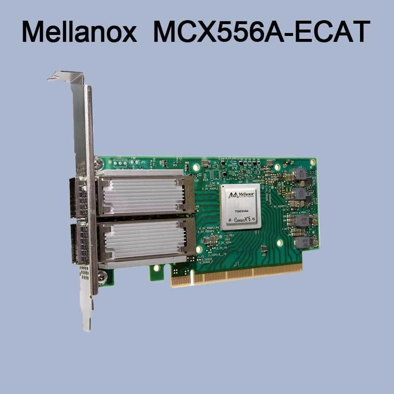 ConnectX-5 VPI Adapter Mellanox Network Card EDR IB 100GbE دو پورت QSFP28 PCIe3.0 MCX556A-ECAT