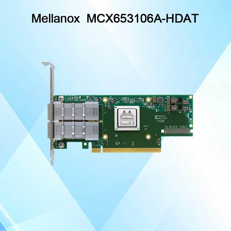 کارت شبکه ConnectX-6 MCX653106A-HDAT VPI Mellanox با سرعت 200 گیگابیت بر ثانیه، آداپتور InfiniBand و اترنت