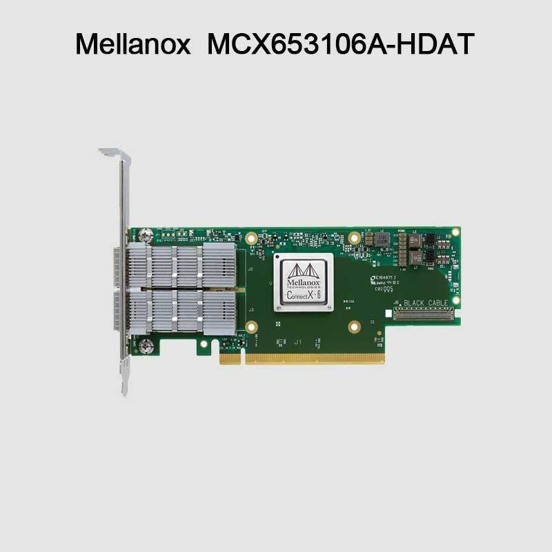 کارت شبکه ConnectX-6 MCX653106A-HDAT VPI Mellanox با سرعت 200 گیگابیت بر ثانیه، آداپتور InfiniBand و اترنت