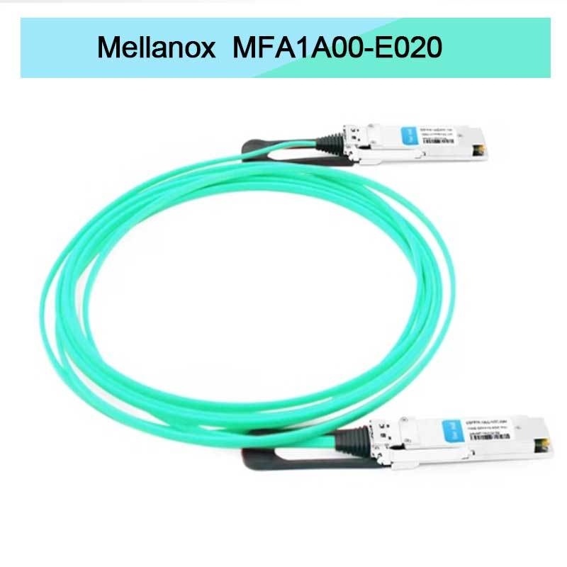 کابل نوری فعال Nvidia Mfa1a00-Xxxx 100GB/S Qsfp28 Mmf، کابل فیبر نوری فعال Mfa1a00-E020 Ib EDR 100GB/S