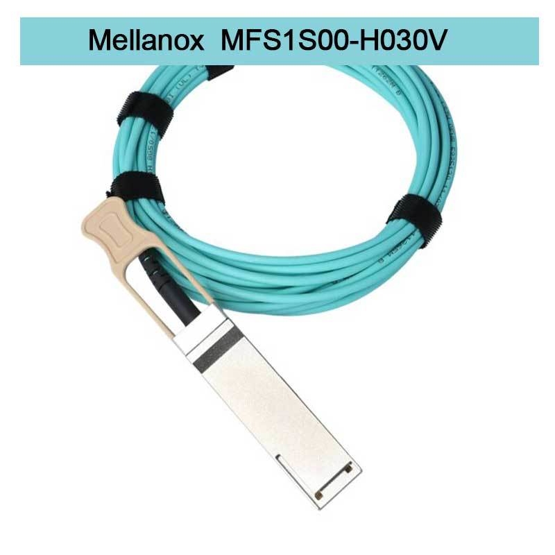 MFS1S00-H030V(980-9I440-00H030)  کابل شبکه AOC IB HDR تا 200 گیگابیت بر ثانیه QSFP56 30 متر 200GBase-AOC QSFP56 به QSFP56