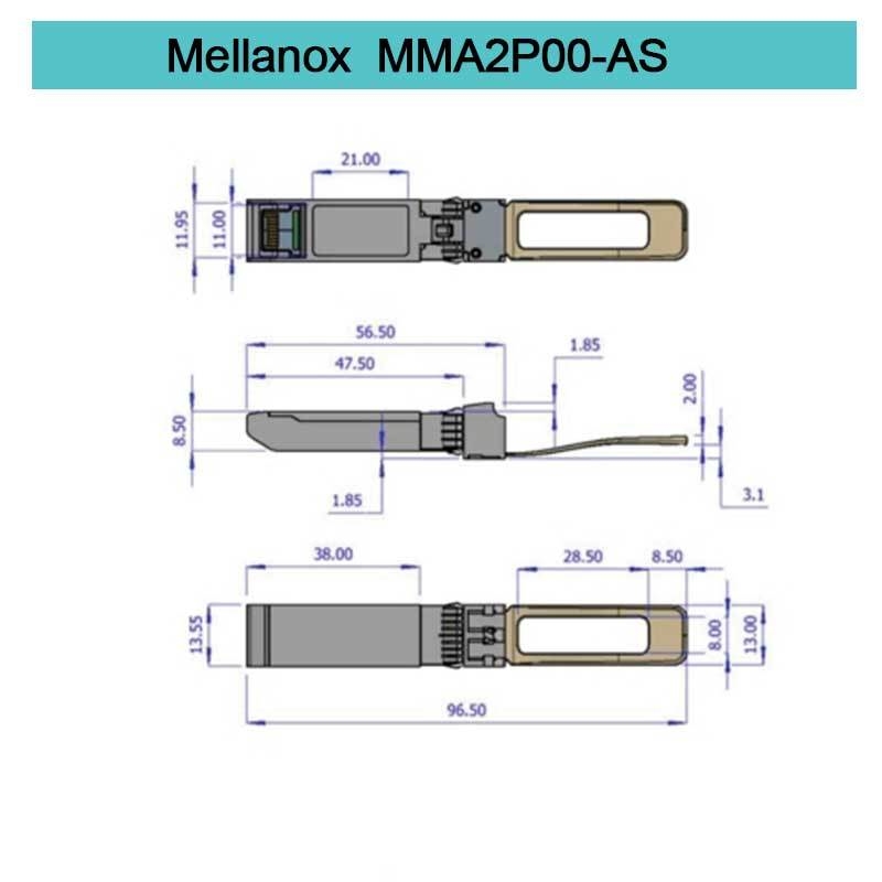 ماژول گیرنده ملانوکس SFP قابل اتصال MMA2P00-AS 25GbE LC-LC SR تا 100 متر