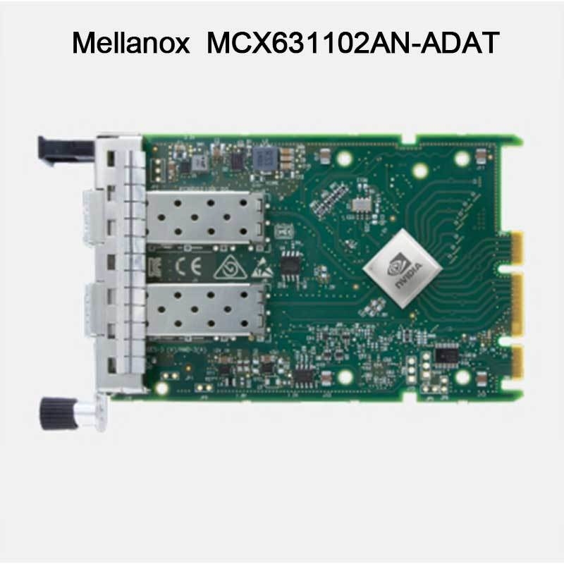 کارت شبکه 25 گیگابایتی Nic Mellanox MCX631102AN-ADAT Dual Port SFP28 PCIE 4.0 X8