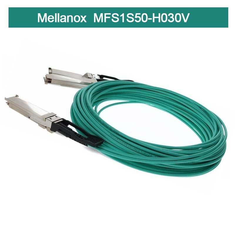 Infiniband Mellanox AOC MFS1S50-H030V VPI HDR & ETH 2x100Gb/S 30M QSFP56 جدید و اصلی