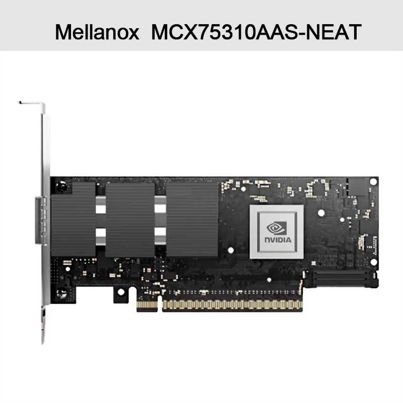 آداپتور Nvidia Connectx-7 MCX75310aas-Neat (900-9X766-003N-SQ0) تک پورت Osfp Infiniband: Ndr 400GB/S (سرعت پیش‌فرض) اترنت: 400gbe