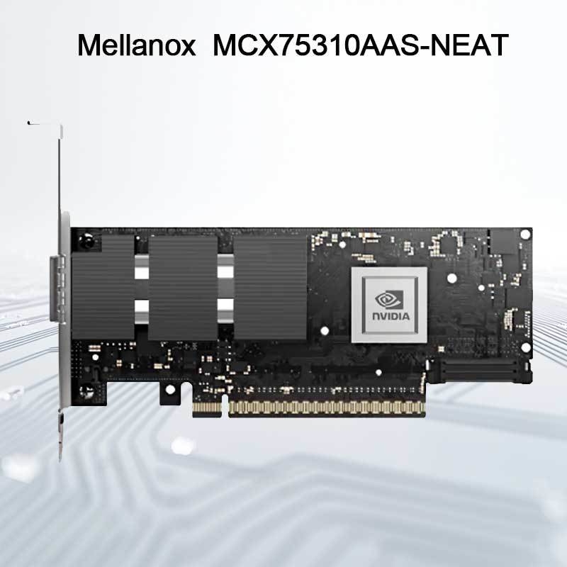 آداپتور Nvidia Connectx-7 MCX75310aas-Neat (900-9X766-003N-SQ0) تک پورت Osfp Infiniband: Ndr 400GB/S (سرعت پیش‌فرض) اترنت: 400gbe