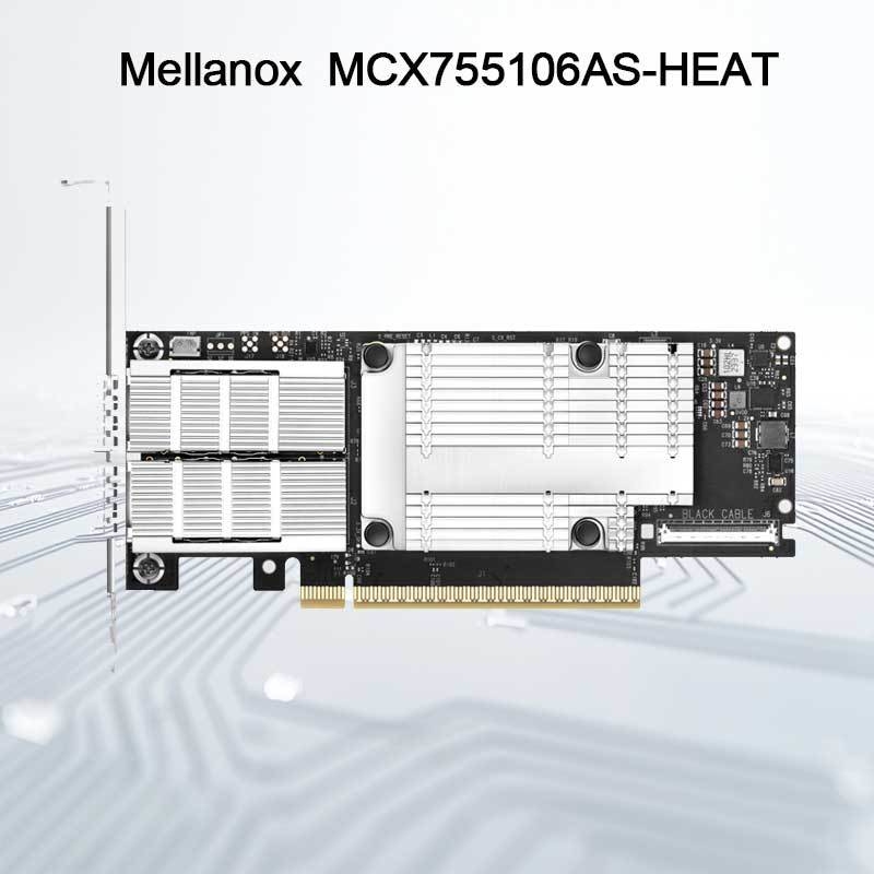 MCX755106as-Heat (900-9X7AH-0078-DTZ) Nvidia Connectx-7 200g آداپتور اترنت با دو پورت