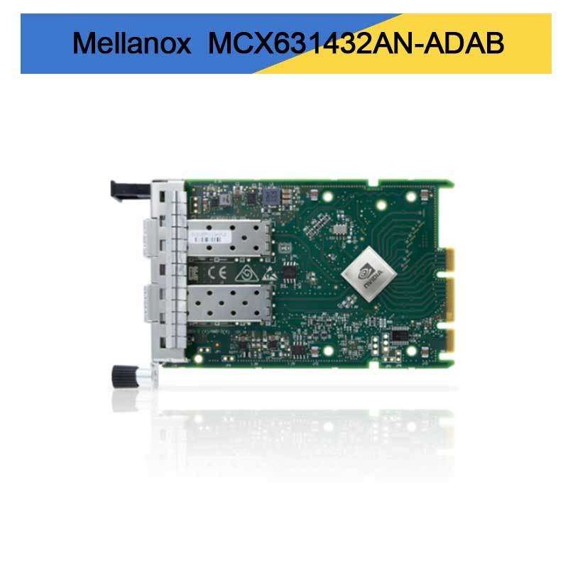 کارت آداپتور Nvidia MCX631432AN-ADAB ConnectX-6 LX EN، 25 گیگابیت اترنت OCP3.0، با مدیریت میزبان، دو پورت SFP28، PCIe 4.0 x8، بدون رمزنگاری، براکت پیچ انگشتی (زبانه کششی)