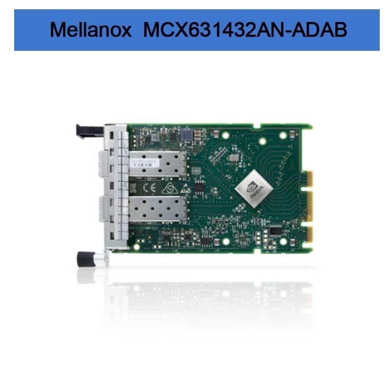 کارت آداپتور Nvidia MCX631432AN-ADAB ConnectX-6 LX EN، 25 گیگابیت اترنت OCP3.0، با مدیریت میزبان، دو پورت SFP28، PCIe 4.0 x8، بدون رمزنگاری، براکت پیچ انگشتی (زبانه کششی)
