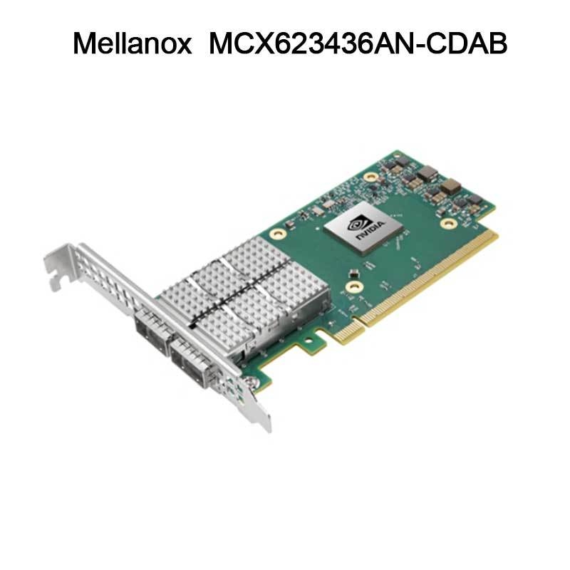 Nvidia MCX623436an-Cdab Connectx-6 Dx En کارت سازگاری، 100GB، Ocp3.0، با مدیریت میزبان، دو پورت Qsfp56، Pcie 4.0 X16، بدون کریپتو، Thumbscrew (Pull Tab)