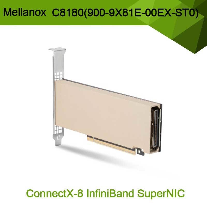 آداپتور Nvidia Connectx-8 C8180 (900-9X81E-00EX-ST0) Osfp Infiniband تک قفس: 800 گیگابیت بر ثانیه Xdr Ib