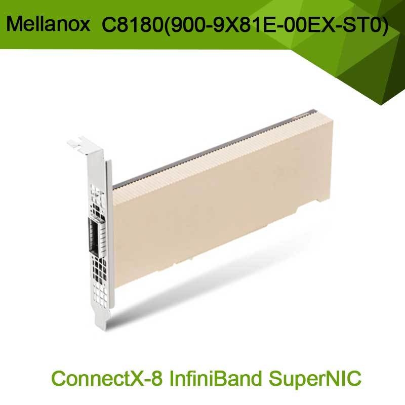 آداپتور Nvidia Connectx-8 C8180 (900-9X81E-00EX-ST0) Osfp Infiniband تک قفس: 800 گیگابیت بر ثانیه Xdr Ib