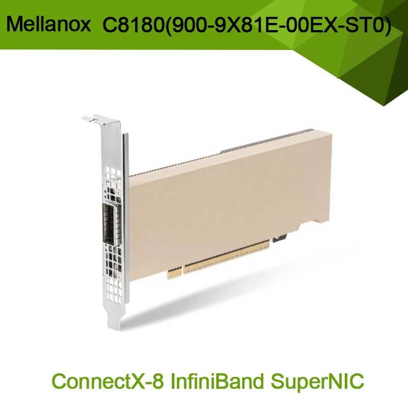آداپتور Nvidia Connectx-8 C8180 (900-9X81E-00EX-ST0) Osfp Infiniband تک قفس: 800 گیگابیت بر ثانیه Xdr Ib