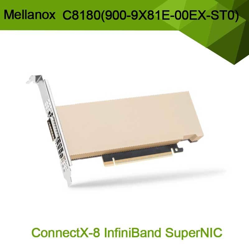 آداپتور Nvidia Connectx-8 C8180 (900-9X81E-00EX-ST0) Osfp Infiniband تک قفس: 800 گیگابیت بر ثانیه Xdr Ib