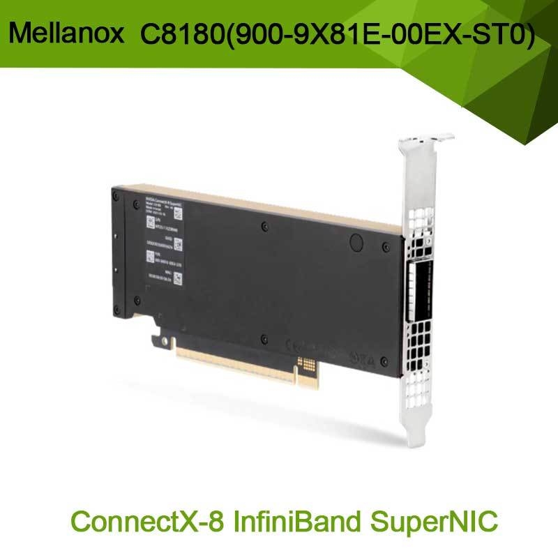 آداپتور Nvidia Connectx-8 C8180 (900-9X81E-00EX-ST0) Osfp Infiniband تک قفس: 800 گیگابیت بر ثانیه Xdr Ib