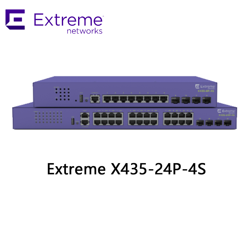 سوئیچ 24P Extreme Networks X435 AVB X435 4S با سرعت 68 گیگابیت بر ثانیه و 50.6 میلیون بسته در ثانیه، نو و اورجینال