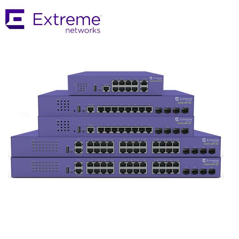 سوئیچ 24P Extreme Networks X435 AVB X435 4S با سرعت 68 گیگابیت بر ثانیه و 50.6 میلیون بسته در ثانیه، نو و اورجینال