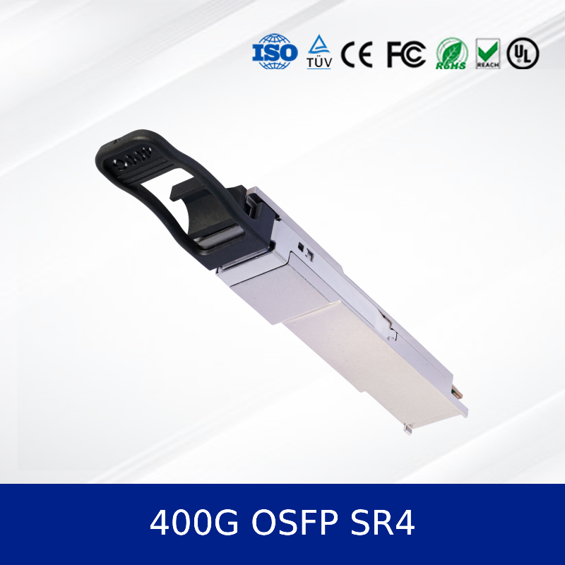 ماژول فرستنده و گیرنده نوری 400G OSFP SR4، 100 متر OM4، MPO-12، CMIS 5.0 برای اترنت مرکز داده