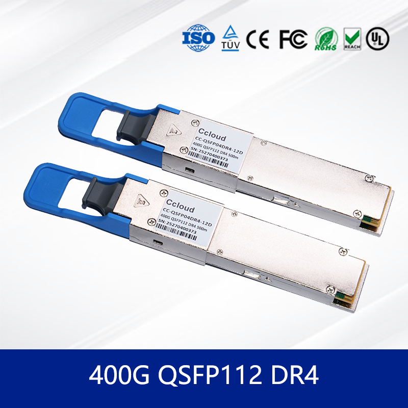 QSFP-DD 400G DR4 ماژول گیرنده نوری تک حالت و چند حالت برای شبکه های با عملکرد بالا