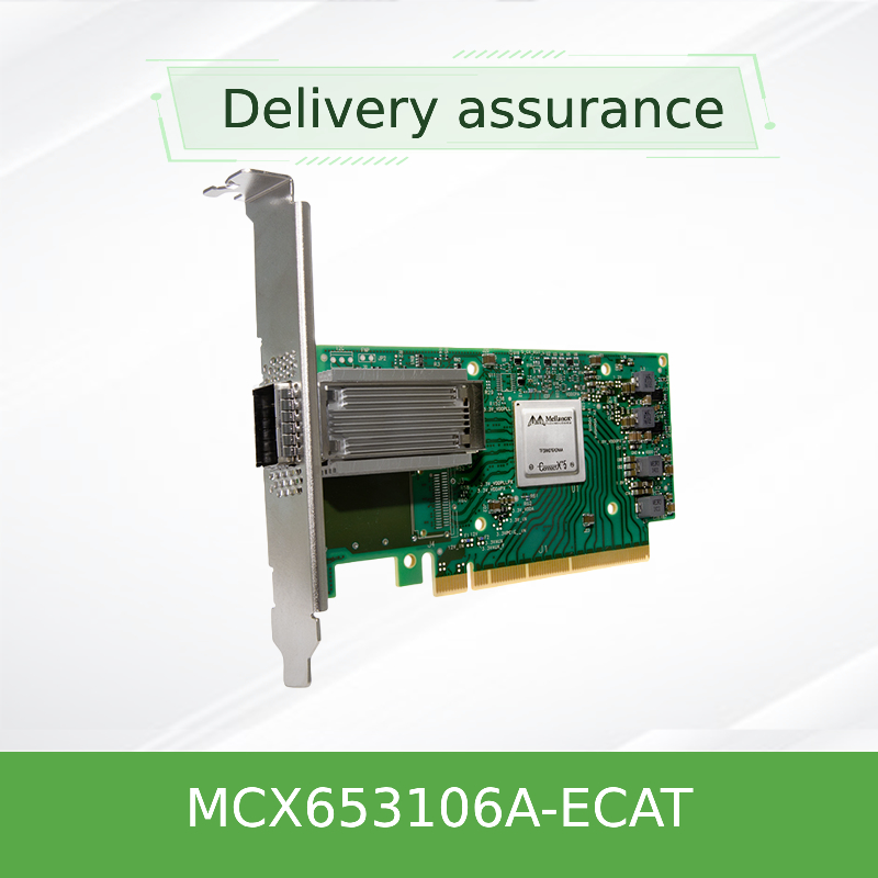 MCX653106A-ECAT اصلی اتصال X-6 100Gb / S دو پورت QSFP56 ادیپتر اترن