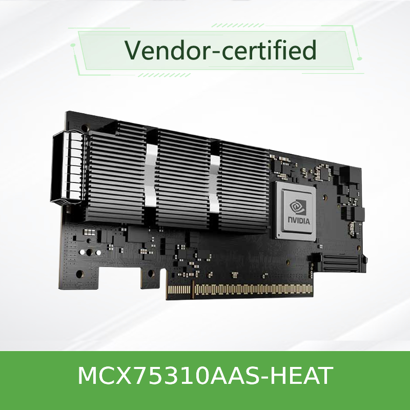 NVIDIA ConnectX-7 آداپتور MCX75310AAS-HEAT ((900-9X766-003N-ST0) OSFP InfiniBand تک پورت: NDR200 200GB/s (سرعت پیش فرض) اترنت: 200GbE PCIe X16 Gen 4.0/5.0
