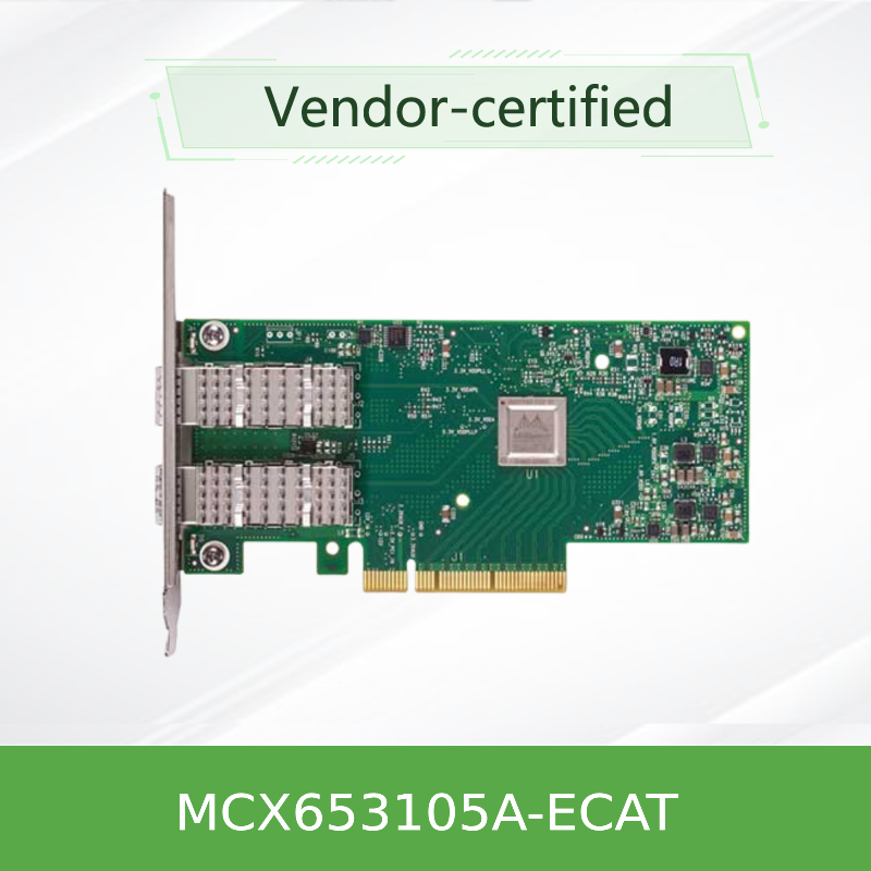 MCX653105A-ECAT ConnectX-6 VPI کارت آداپتور 100Gb / S HDR100 EDR IB 100GbE پورت تک QSFP56