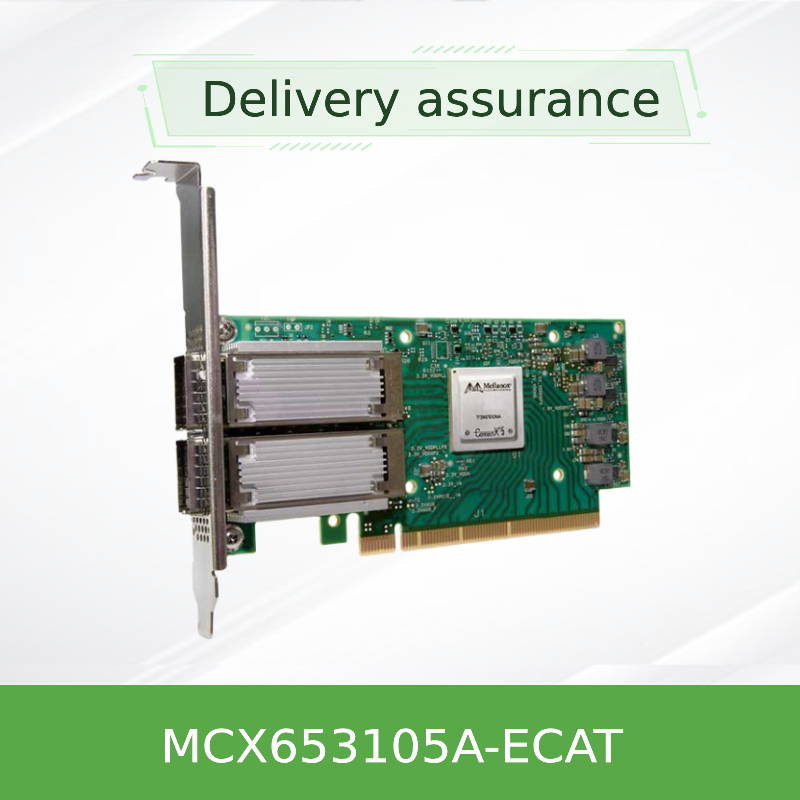 ConnectX 6 دو پورت آداپتور Mellanox کارت پشتیبانی 100Gb / S MCX653105A-ECAT