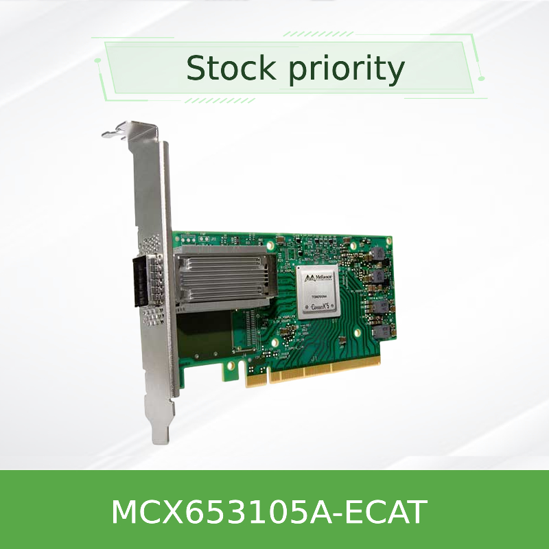 استاک MCX653105A-ECAT Mellanox کارت شبکه Nic Card ConnectX-6 100GbE پورت تک