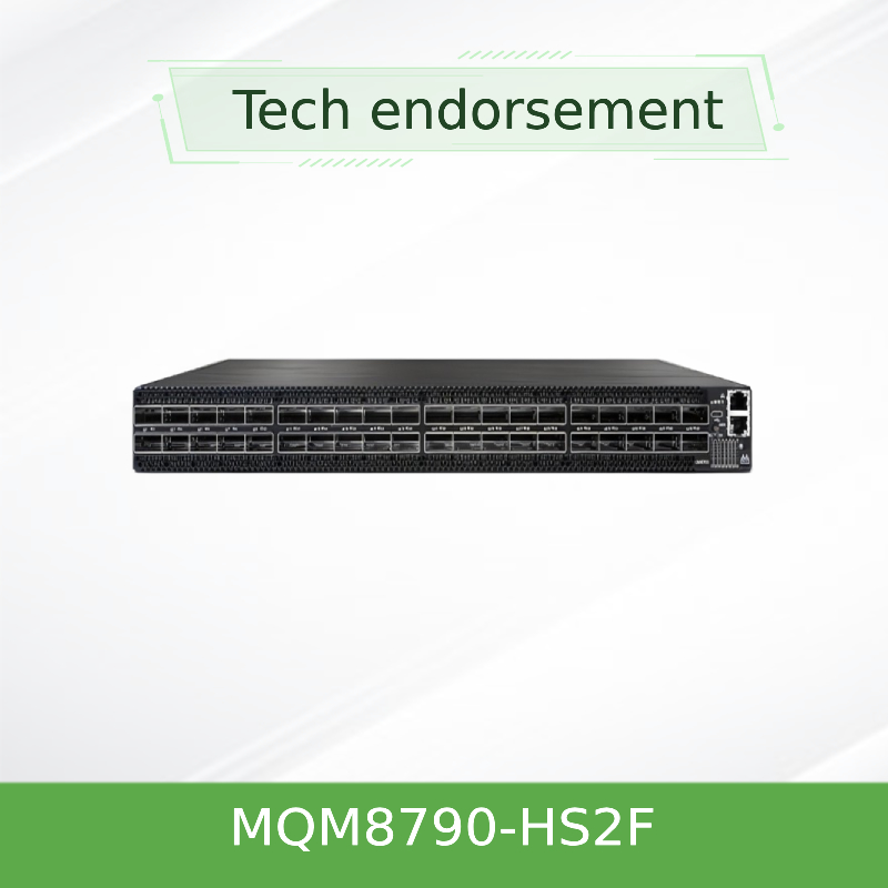 MQM8790-HS2F(920-9B110-00FH-0D0) سوئیچ شبکه اینفینی‌بند HDR Mellanox با 40 پورت QSFP56، 2 منبع تغذیه AC