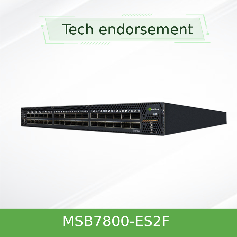 MSB7800-ES2F Switch Infiniband Mellanox EDR 36 Port Non Blocking Management