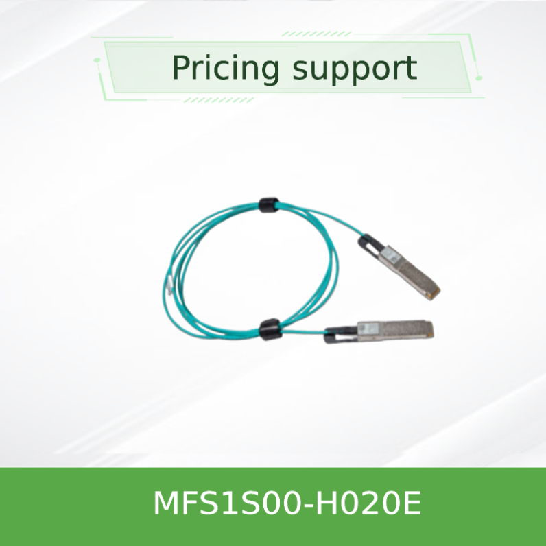 کابل AOC ملانوکس با تاخیر کم MFS1S00-H020E، کابل اسپلیتر اترنت 200 گیگابیت بر ثانیه به 2x100 گیگابیت بر ثانیه، 20 متر