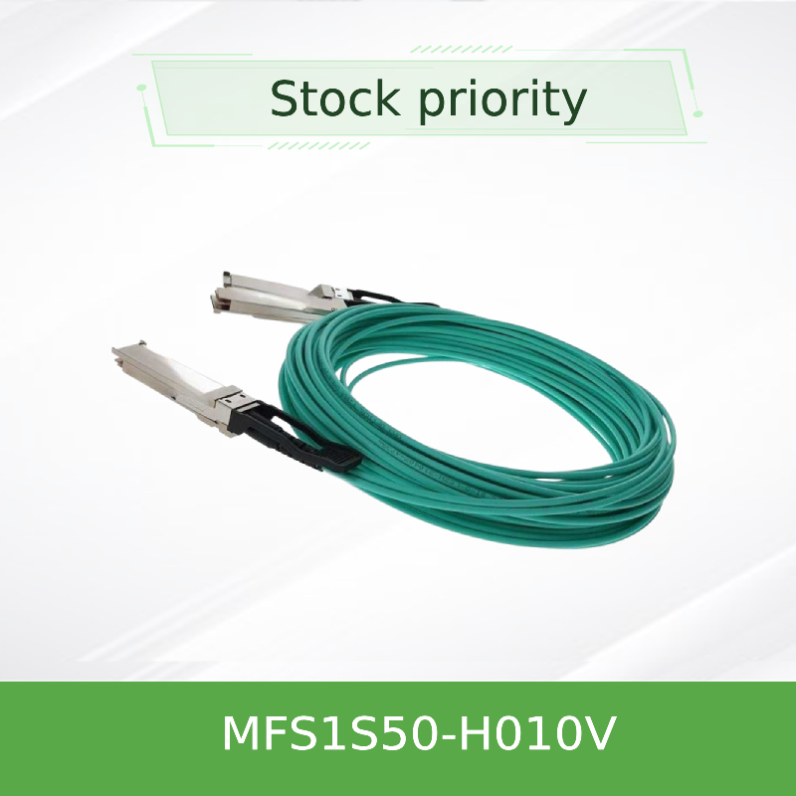 کابل فیبر نوری فعال MFS1S50-H010V 200GbE تا 2x100GbE کابل فیبر نوری InfiniBand کابل ملانوکس AOC