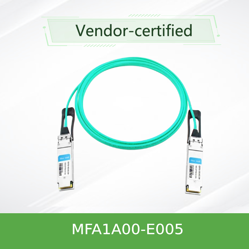 کابل نوری فعال MFA1A00-E005 InfiniBand EDR تا 100Gb/S QSFP LSZH 5m Mellanox AOC