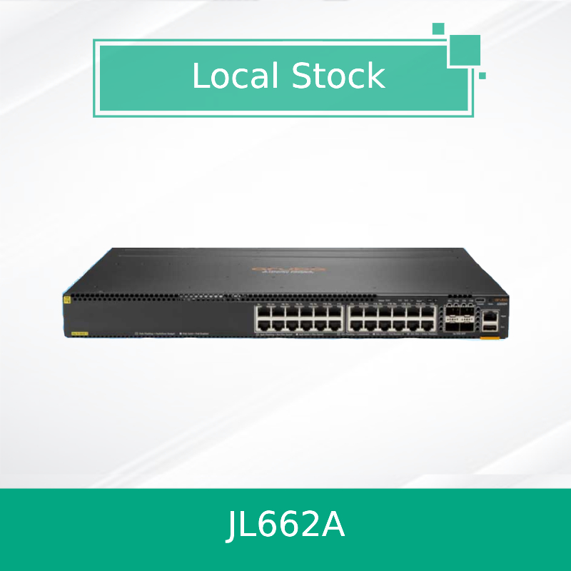 Hpe Aruba Networking Cx 6300m 24-Port 1gbe کلاس 4 Poe و 4-Port SFP56 Switch (JL662A)