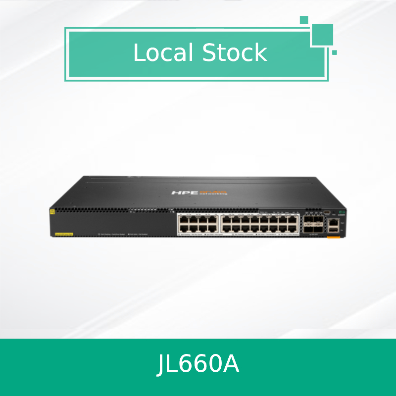 سوئیچ Hpe Aruba Networking Cx 6300m 24 Hpe Smart Rate Poe و 4 SFP56 (JL660A)