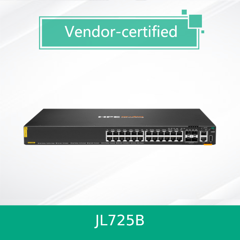 محصولات 100٪ اصلی HPE Aruba Networking Cx 6200f 24G Class-4 Poe 4SFP+ 370W Switch (JL725B)