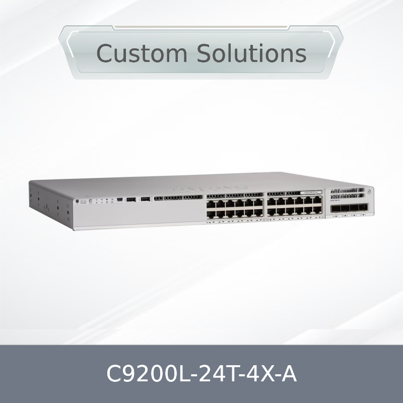 اصلی جدید سیسکو C9200L-24t-4X-a کاتالیست 9200L 24-Port 4X 1g Snmp Stackable Qos Lacp سوئیچ سیسکو C9200L-24t-4X-a