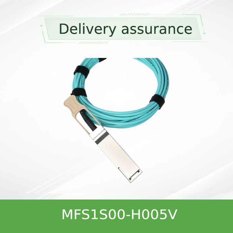 کابل نوری فعال QSFP56 با سرعت 200 گیگابیت بر ثانیه NVIDIA MFS1S00-H005V - 5 متر - کارت شبکه مرکز داده با سرعت بالا