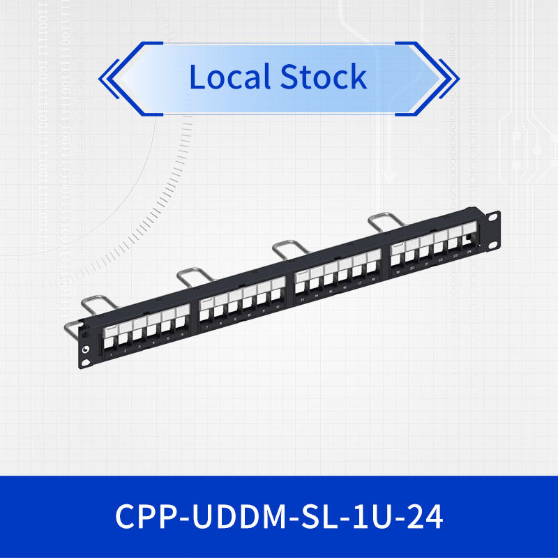 CommScope 24-Port 1U Rack-Mount Unshielded Patch Panel with UL 94 V-0 Compliance