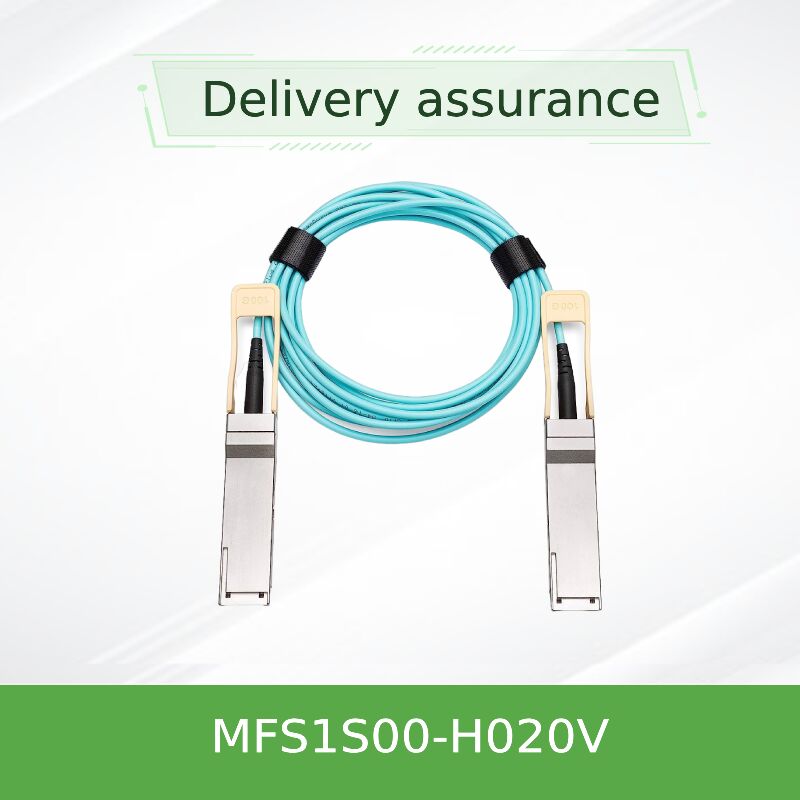 کابل نوری فعال NVIDIA MFS1S00-H020V 20 متری QSFP56 200 گیگابیت بر ثانیه | کابل نوری فعال با برد بلند برای شبکه‌های InfiniBand HDR و 200GbE