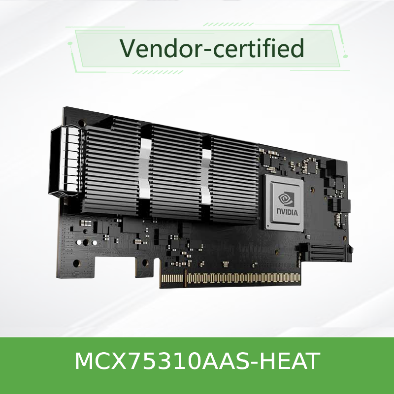 ConnectX‐7 MCX75310AAS‐HEAT 400G NDR Smart NIC Inline Encryption و PCIe Gen5